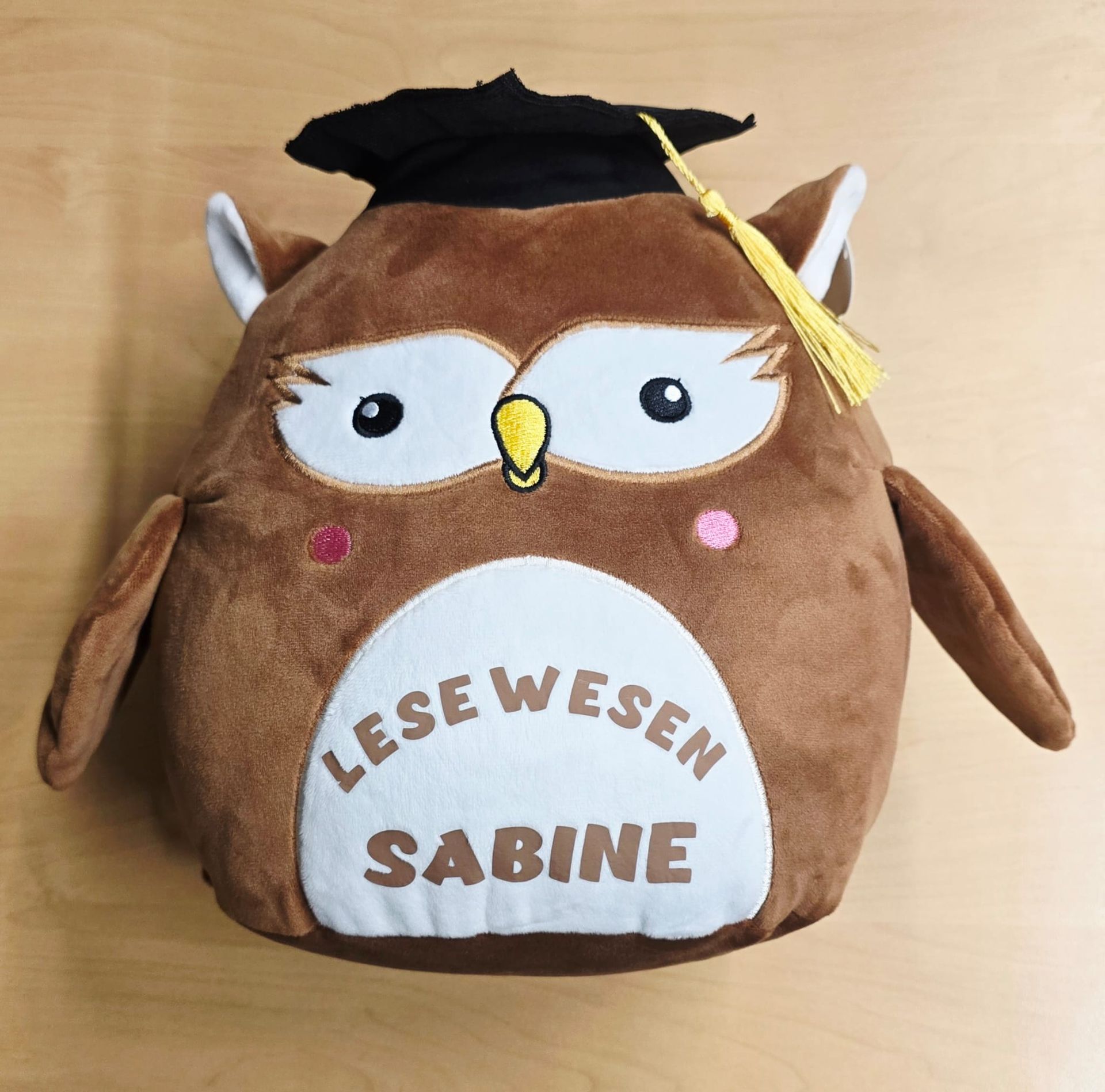 "Eule Lewe" Kuschelkissen