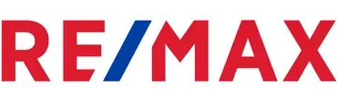 Das RE/MAX-Logo: Rote Buchstaben mit einem blauen schrägen „i“ in der Mitte.