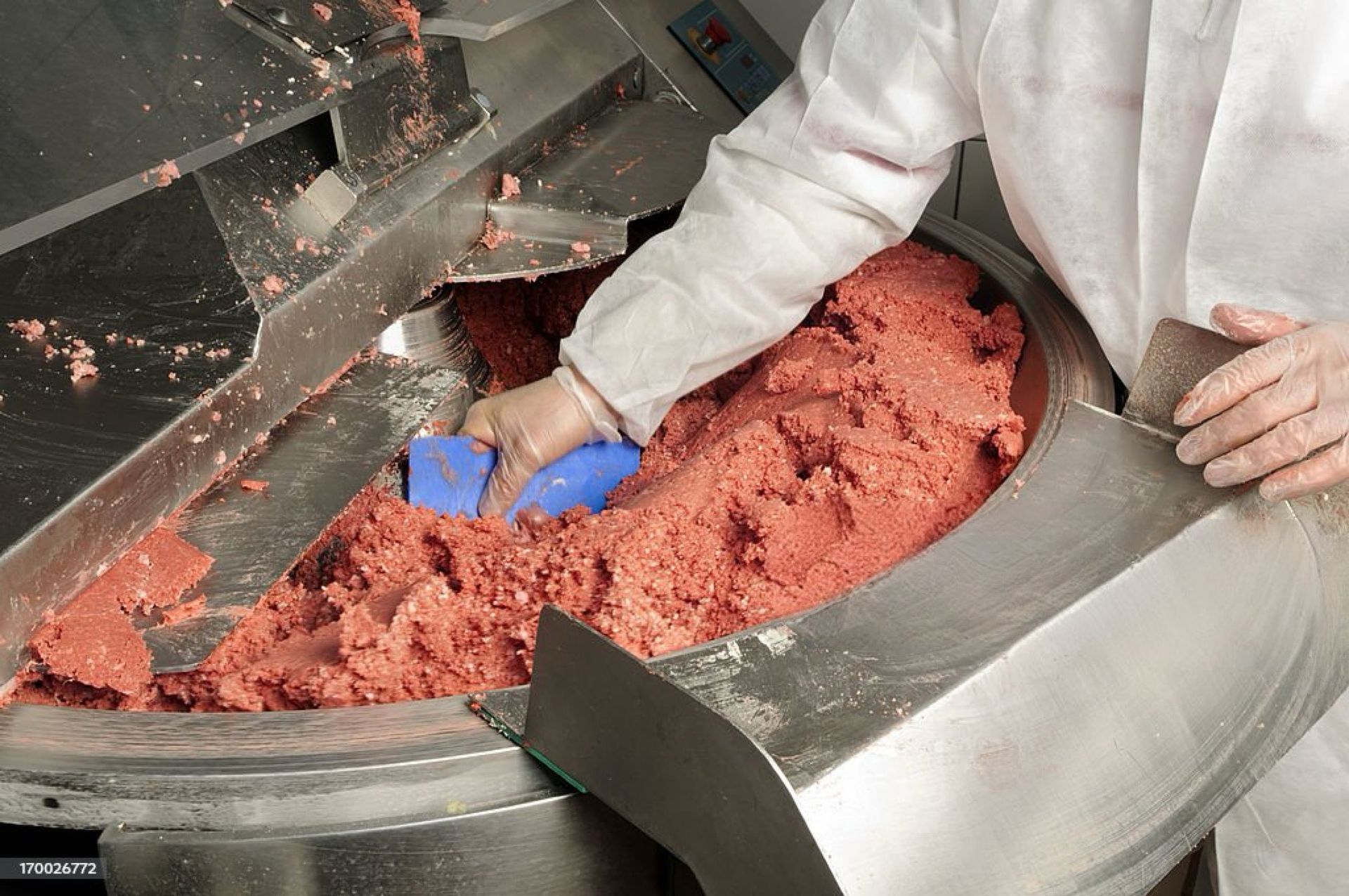 Eine Wurst ist von Gemüse umgeben auf einem Holztisch. Foto von der Balkan Metzgerei GmbH