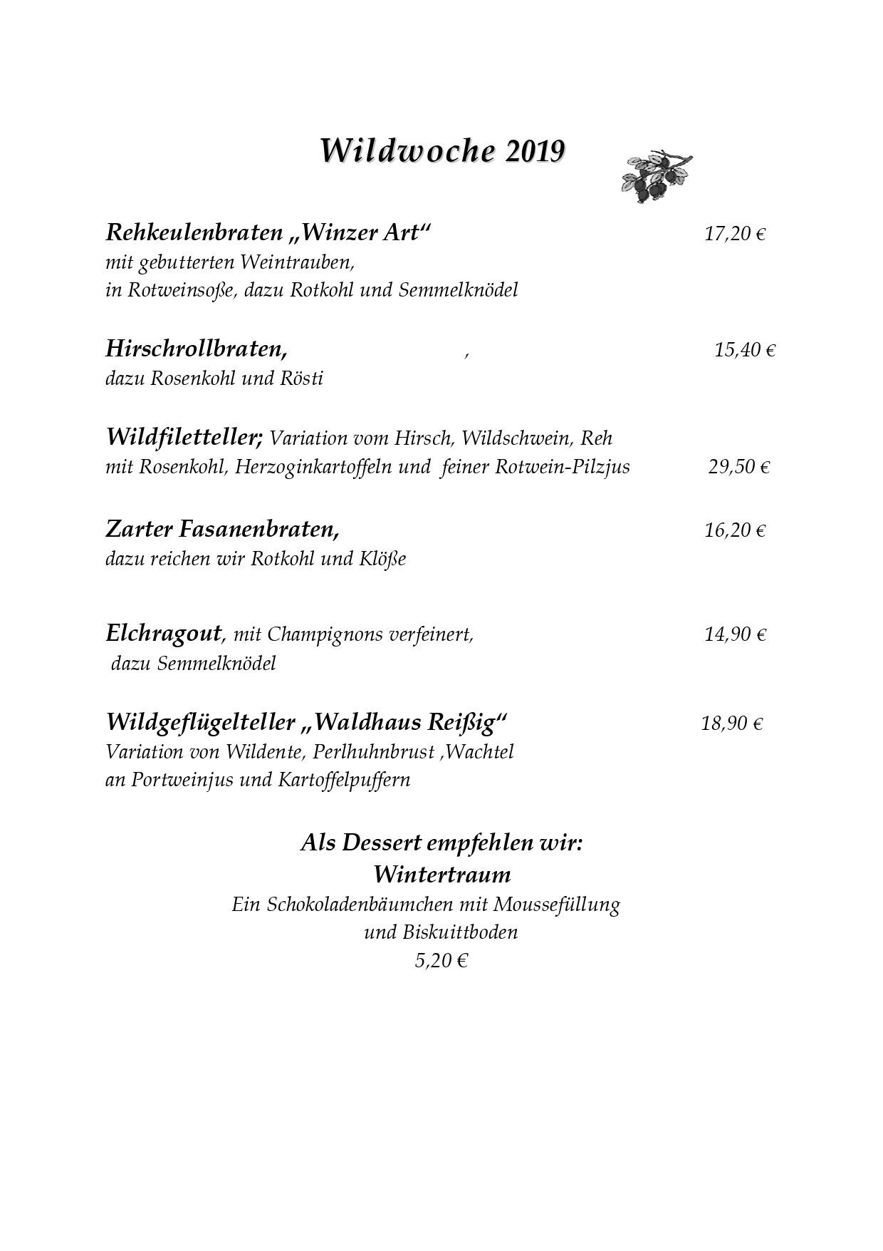 Carsten Beck Waldhaus Reissig Speisekarte