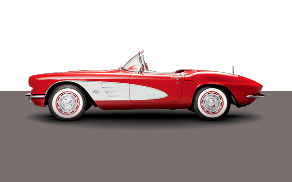 Cabriolet rouge détouré