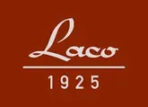 Das Logo von Laco 1925 befindet sich auf rotem Grund.