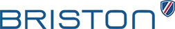 Das Wort „Briston“ ist in Blau auf weißem Hintergrund geschrieben.