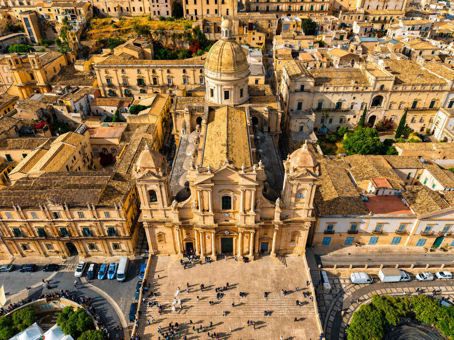 Cathedral of Noto Sicily UNESCO Baroque landmark in the historic old town with stunning architecture