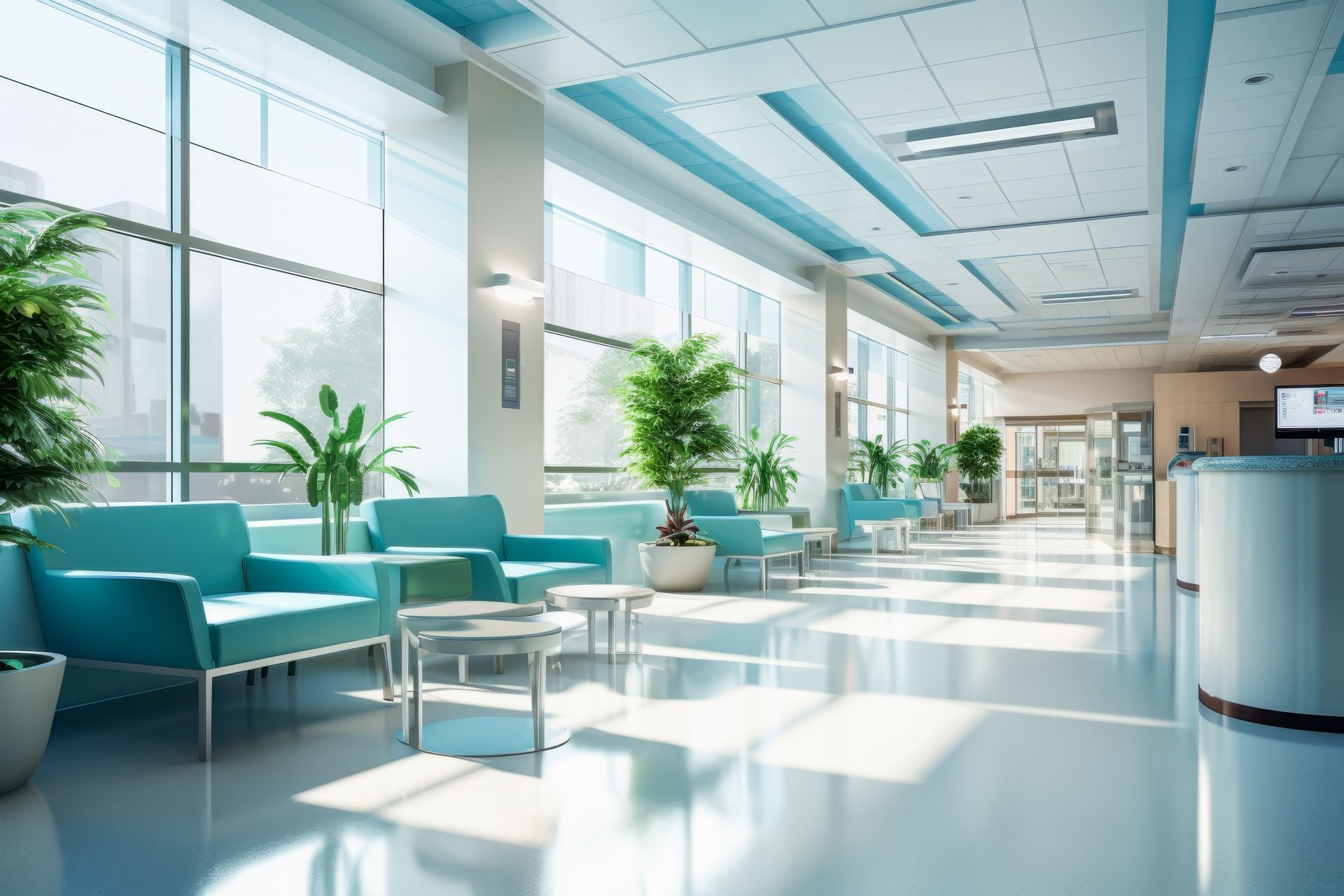 La salle d'attente d'un hôpital