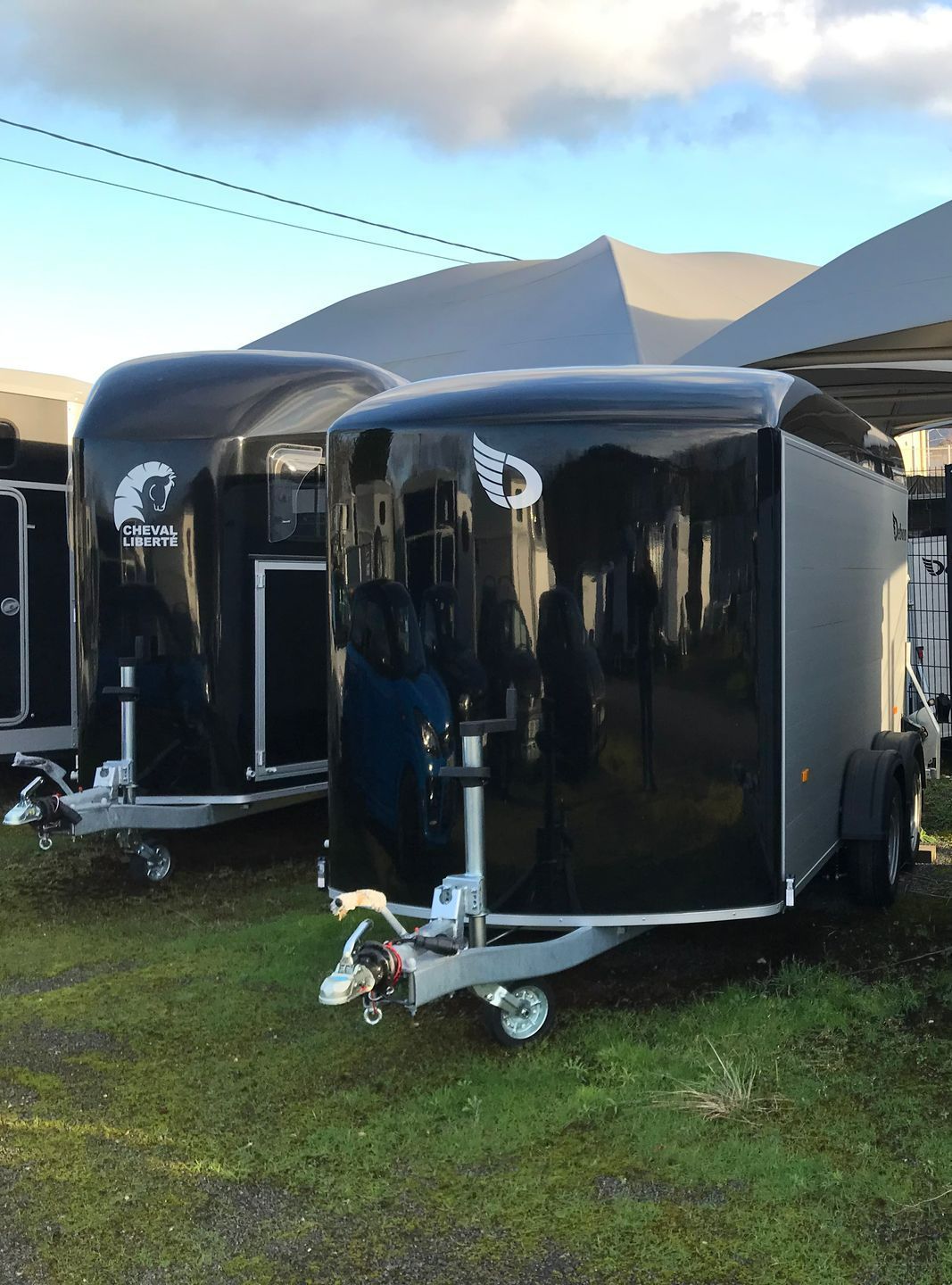 Deux vans pour chevaux