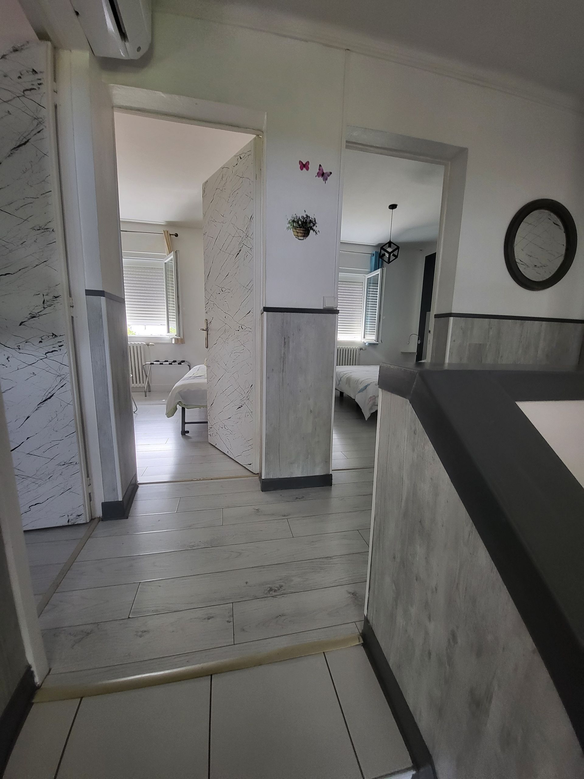 Vue sur les chambres