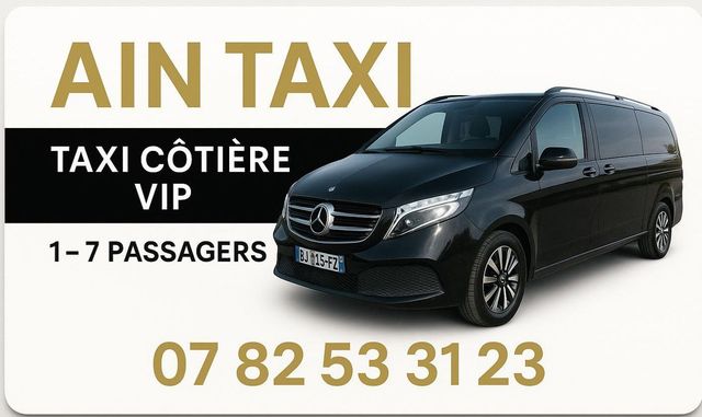 Carte de visite de l'entreprise de Taxi : AIN TAXI