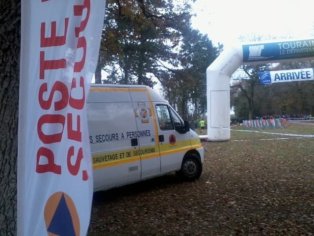 Poste de secours à l'arrivée d'une course