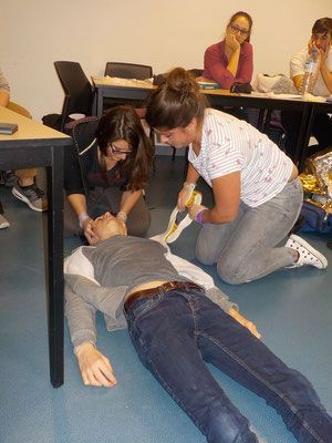 Mise en situation lors d'une formation secouriste