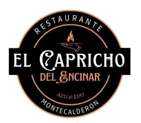 A logo for a restaurant called el capricho del encinar