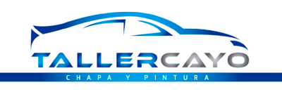 Tallercayo chapa y pintura logo with a blue car