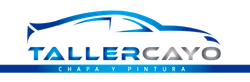 Tallercayo chapa y pintura logo with a blue car