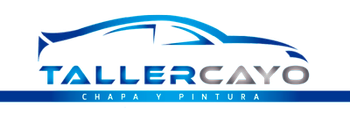 Tallercayo chapa y pintura logo with a blue car