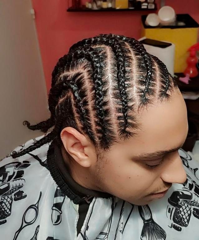 Tresses collés sur homme