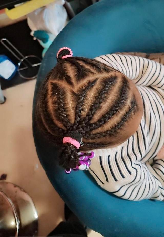 Tresses et coiffure sur enfant