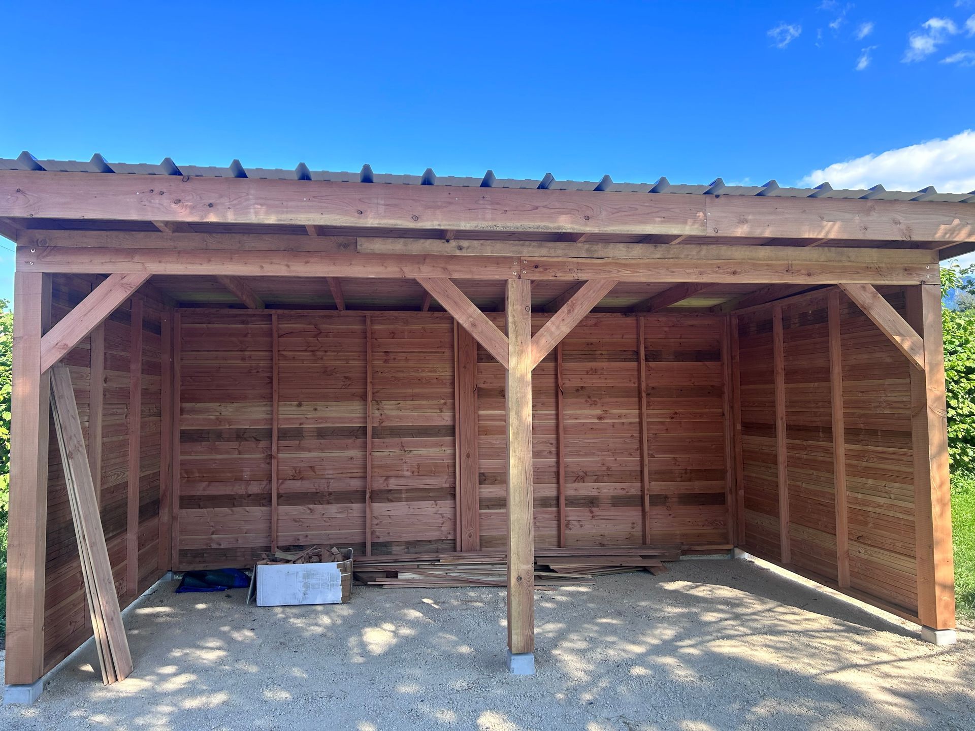 Garage ossature bois