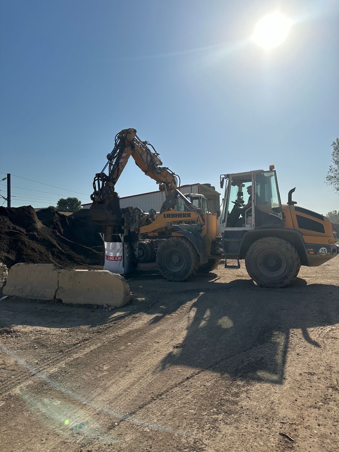 préparation commande de terre en big bag