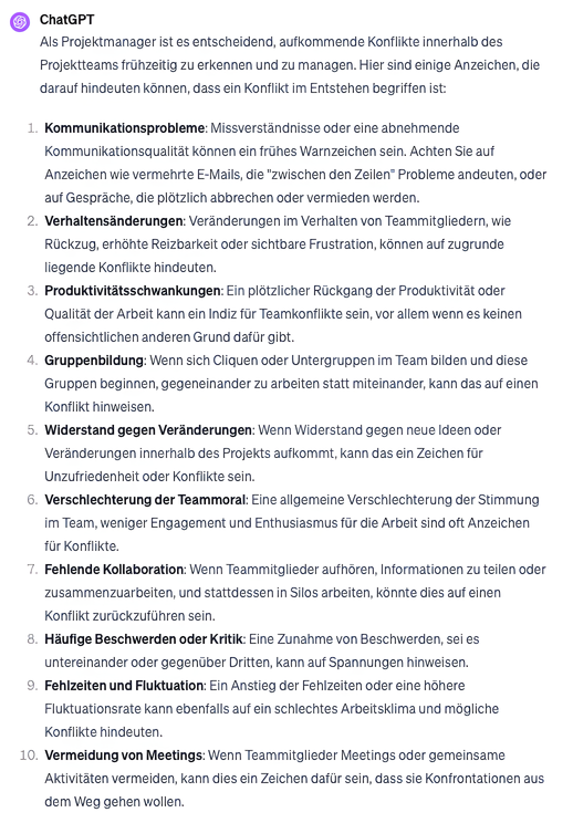 Konflikte mit ChatGPT lösen