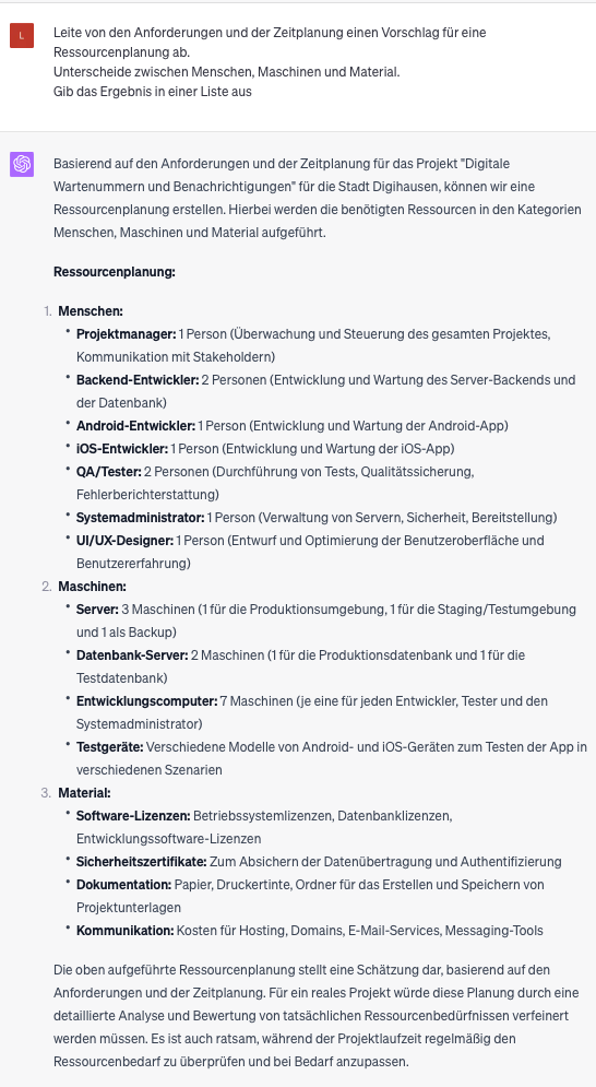 Ressourcenplanung mit KI