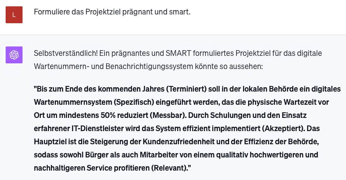 SMARTe Projektziele mit KI