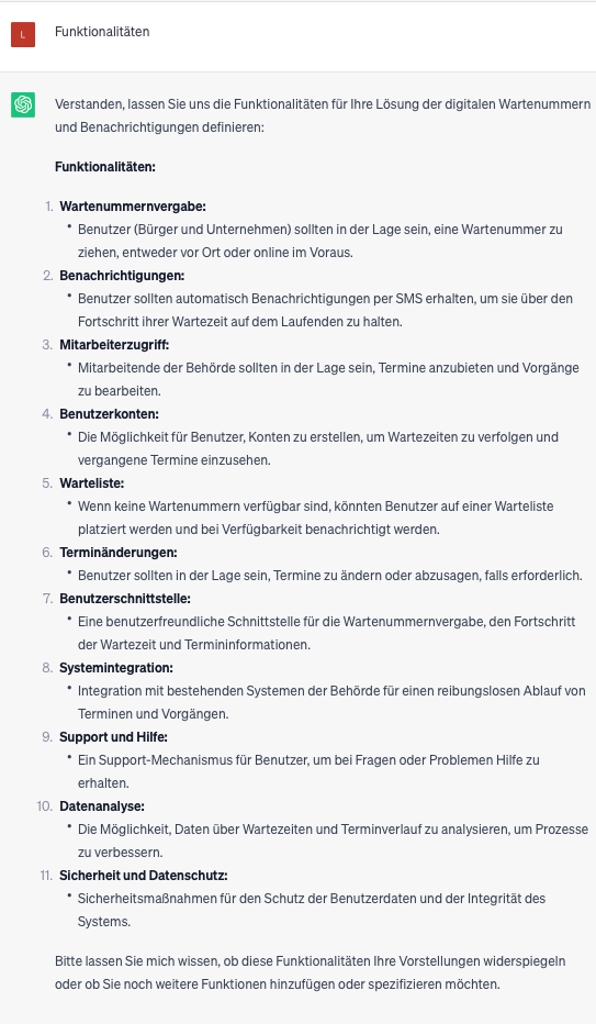 Anforderungsanalyse mit ChatGPT