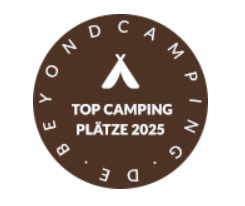 Il logo del campeggio la palma ha una palma sopra