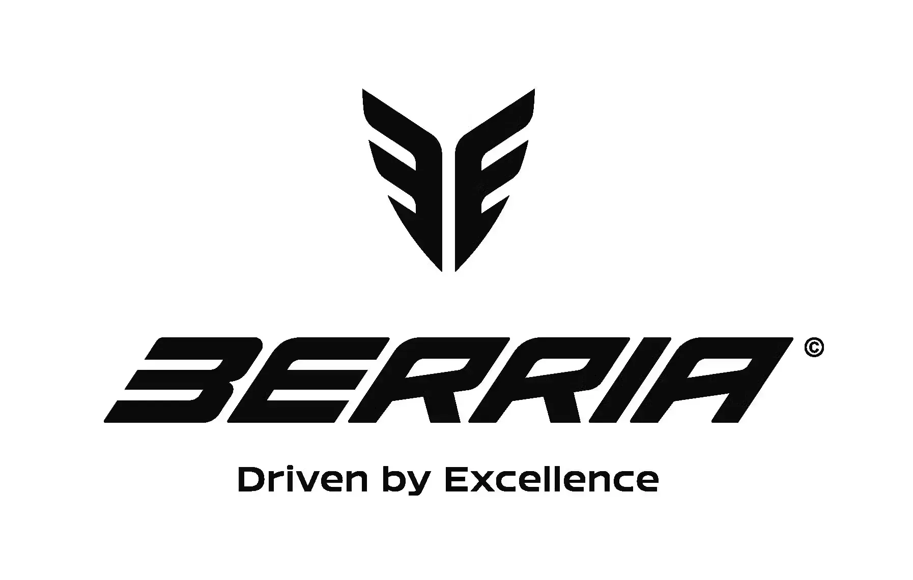 Un logotipo en blanco y negro para Berria impulsado por la excelencia.