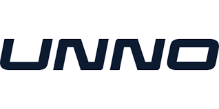 Un logotipo para una empresa llamada Unno sobre un fondo blanco.