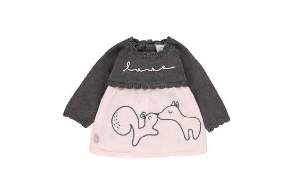 pull rose et gris pour filles