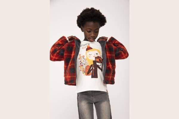 veste à carreaux pour enfants