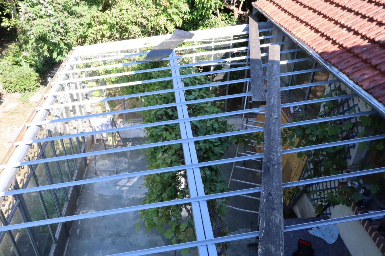 Vue dessus de la véranda avant rénovation