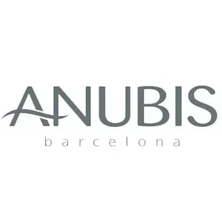 El logotipo de Anubis Barcelona está sobre un fondo blanco.