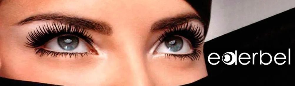 Un primer plano de los ojos de una mujer con la palabra Ederbel en la esquina.
