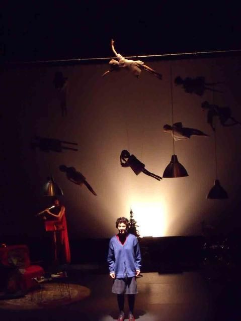 Comédienne face au public