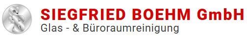 A logo for siegfried boehm e.k. glass and büroraumreinigung