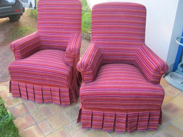 Fauteuils rayés