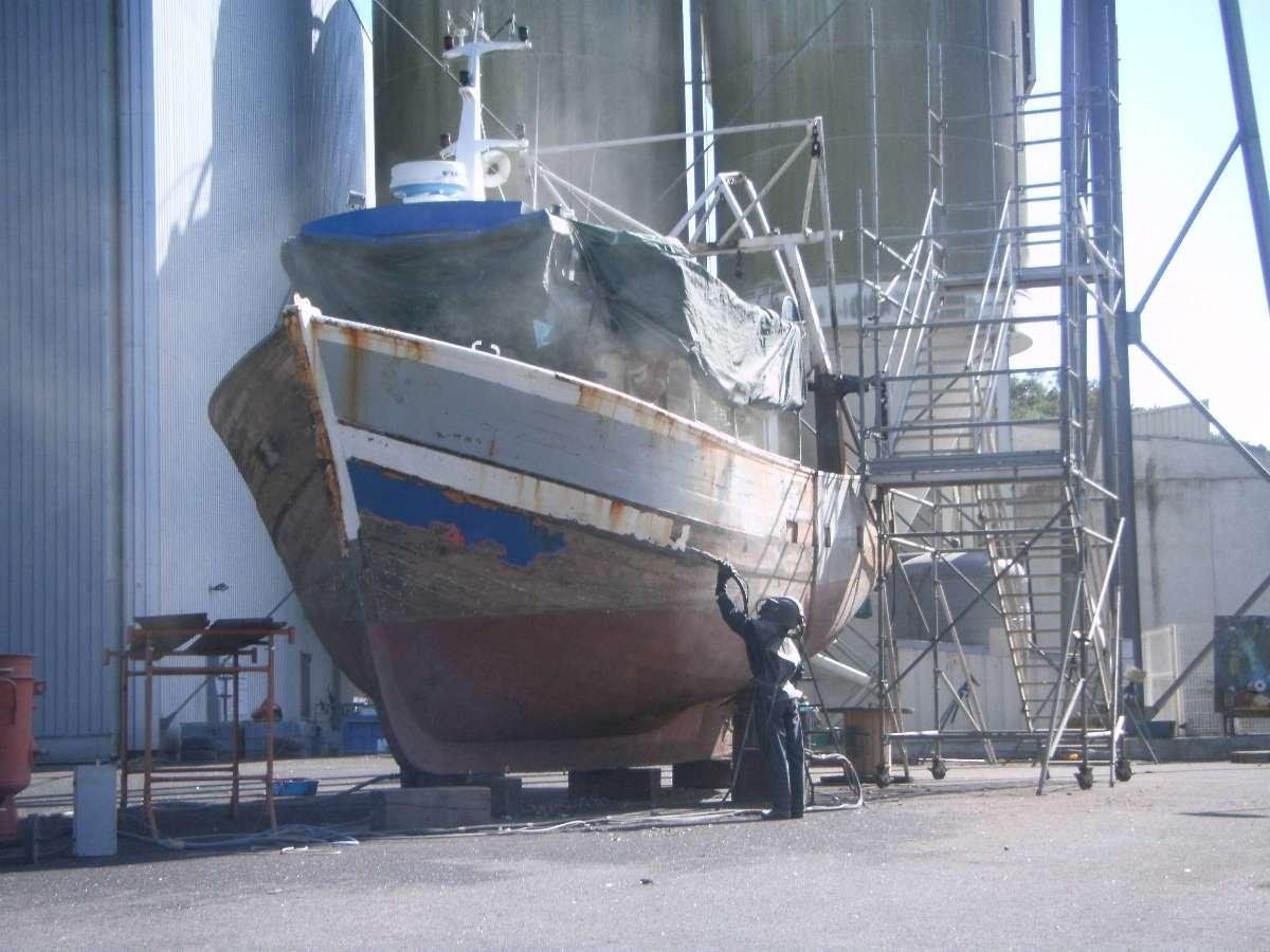 Sablage, décapage bateau fer et bois- Art Selebard -  Côtes d'Armor