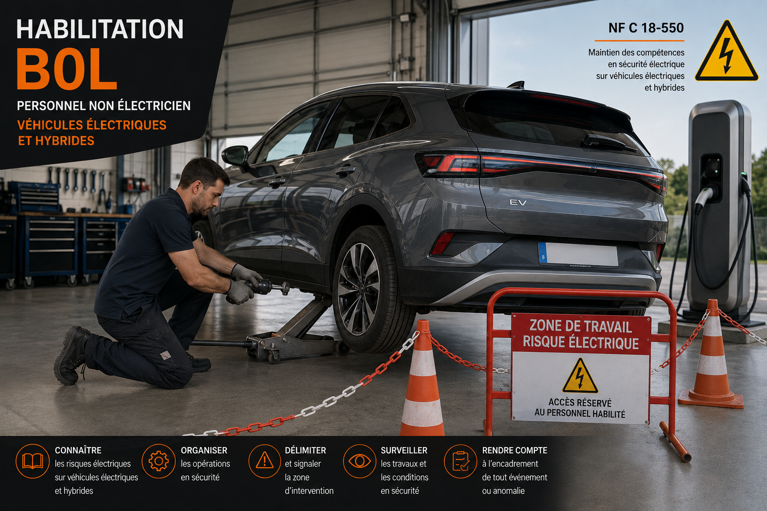 Véhicule électrique pour formation B0L