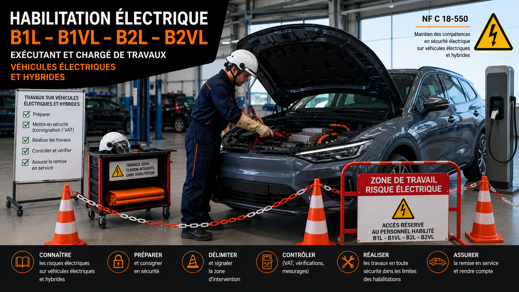Intervention sur véhicule électrique B1L B2L