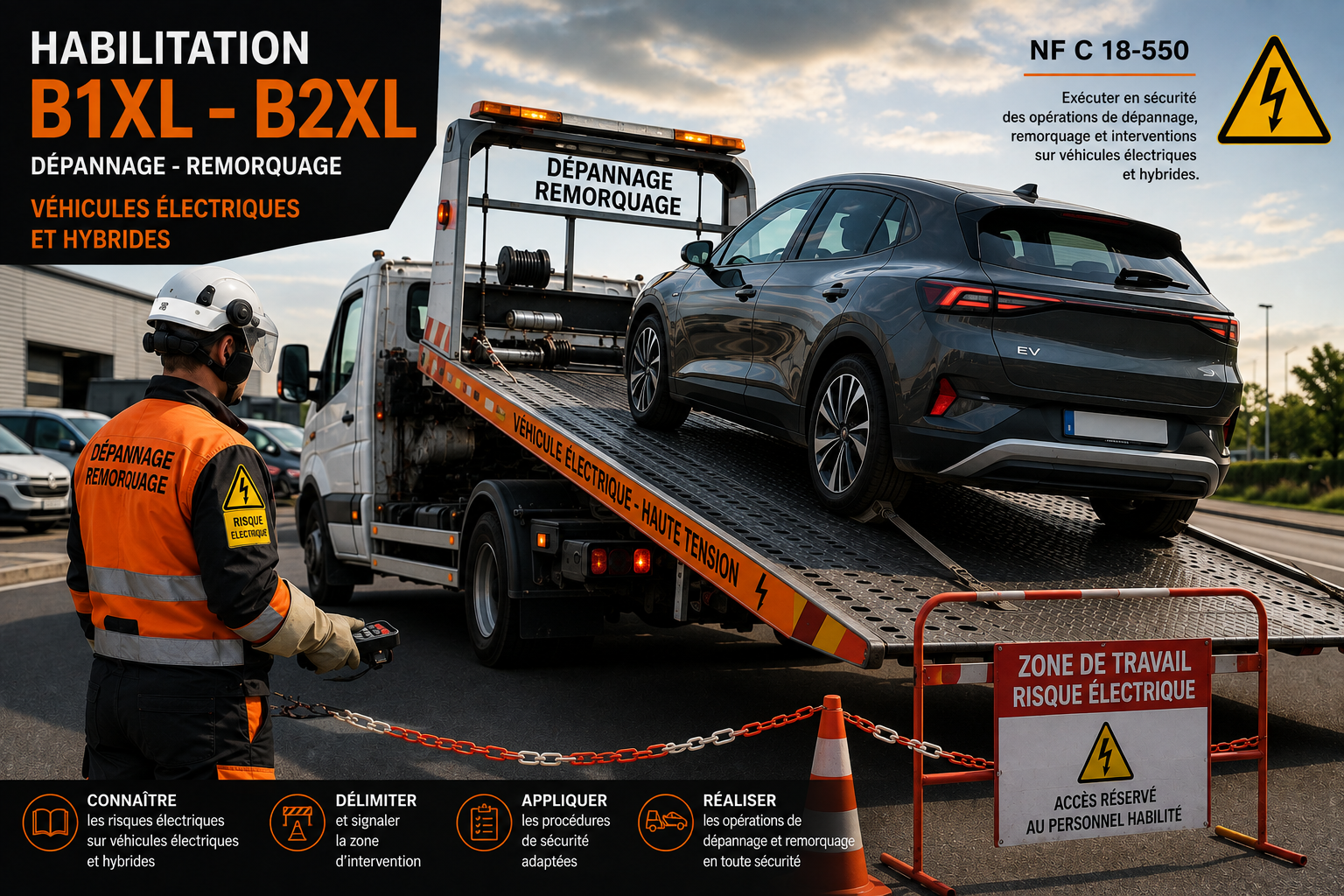 Opération sur véhicule électrique B2XL