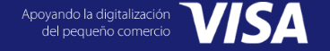 La palabra visa está sobre un fondo azul.