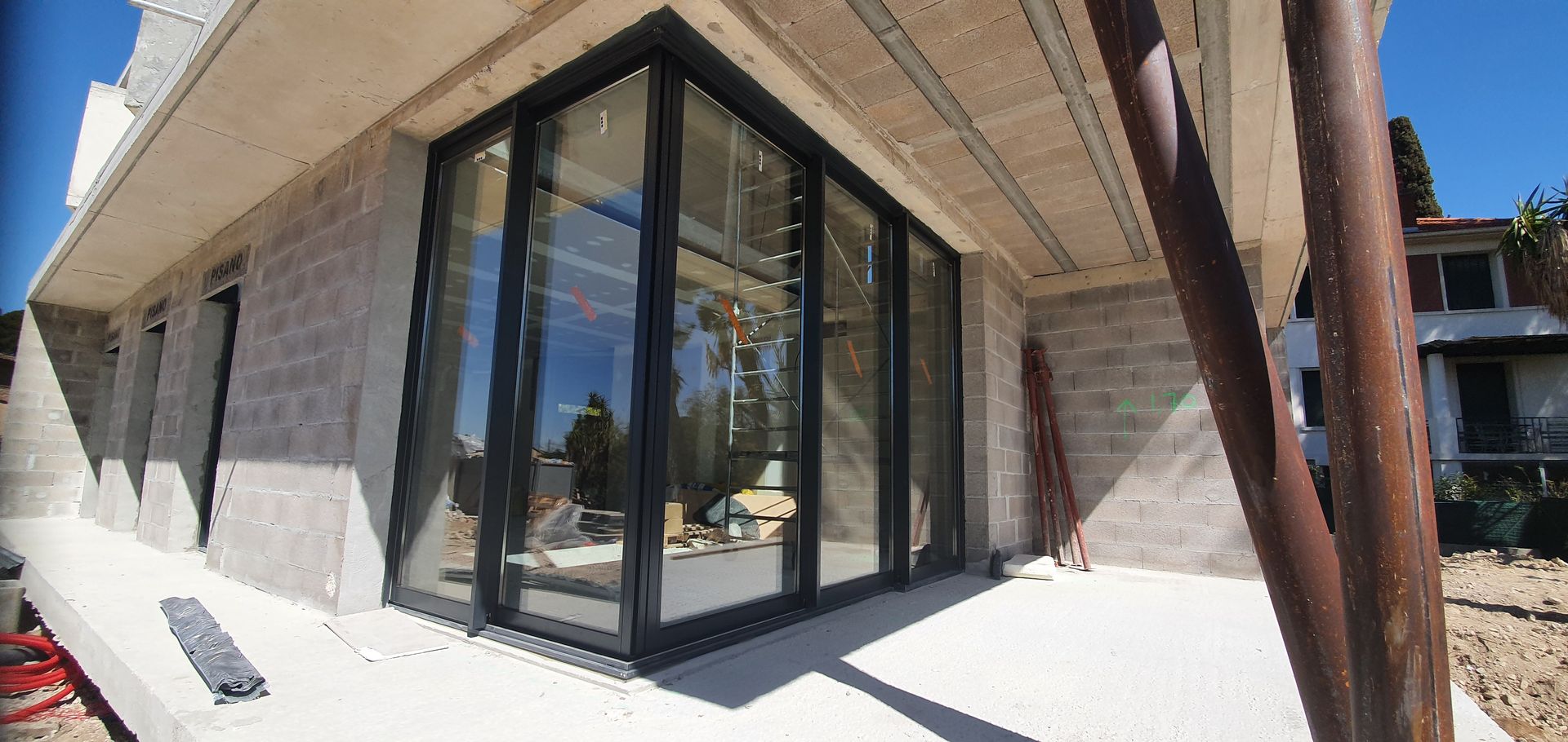 Coulissant aluminium créé pour maison neuve