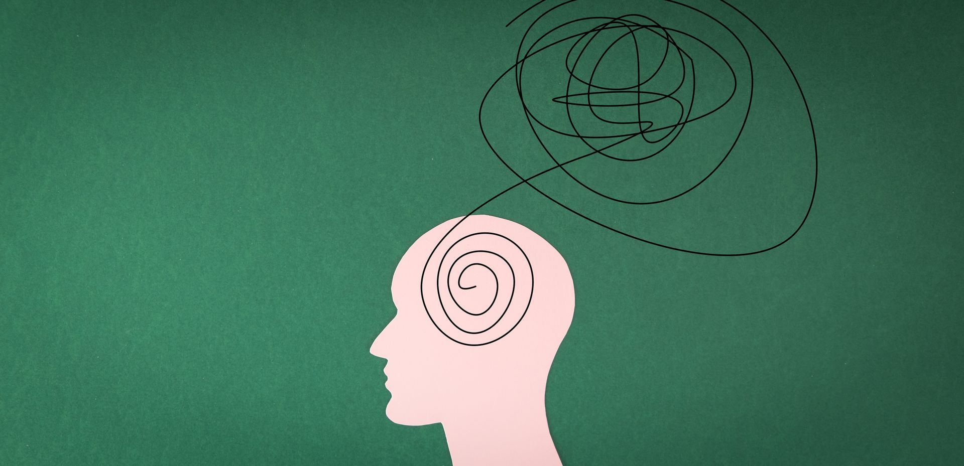 Illustration avec des pensées entremêlées