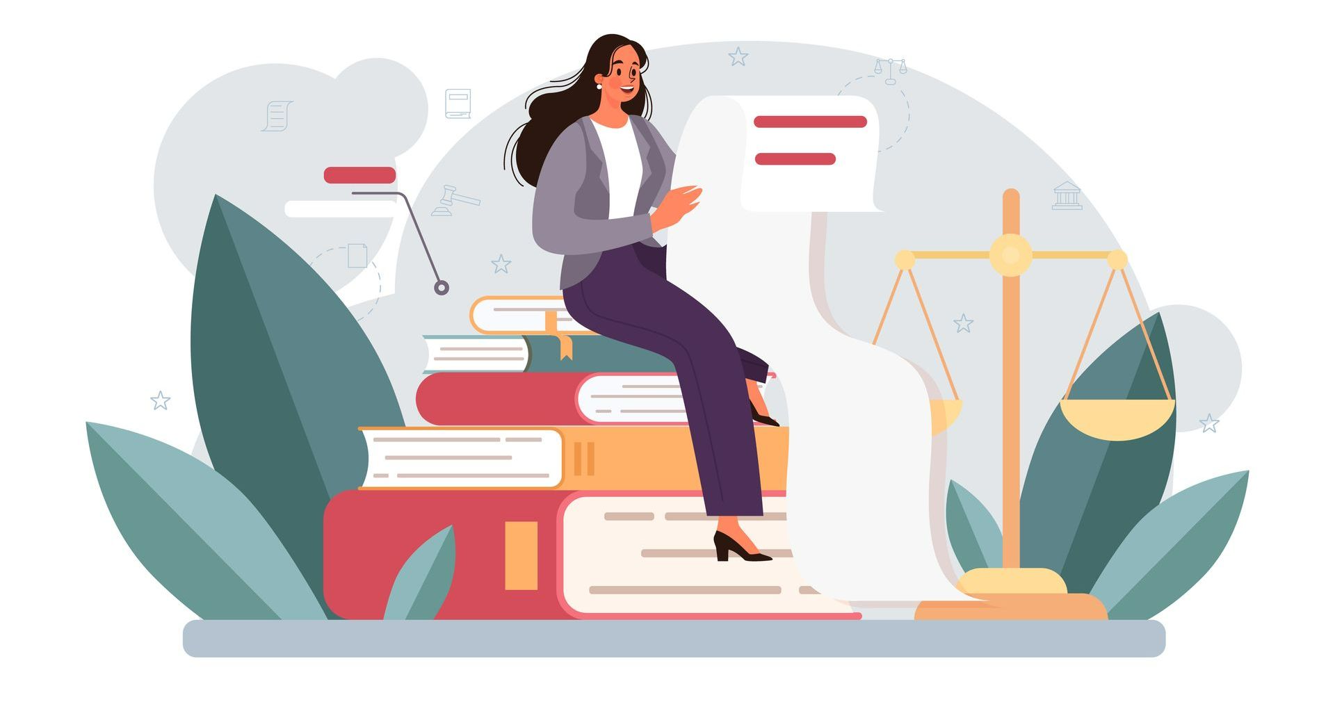 Avocate qui prépare une défense