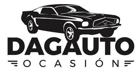 Coche cl&aacute;sico negro con texto "DAGAUTO OCASI&Oacute;N".