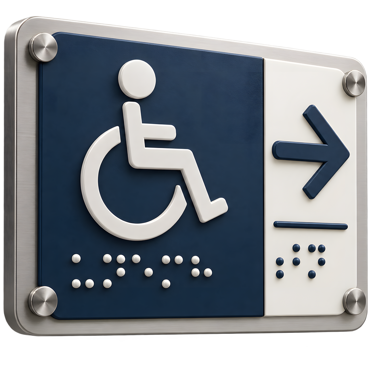 Un panneau d'accessibilité PMR