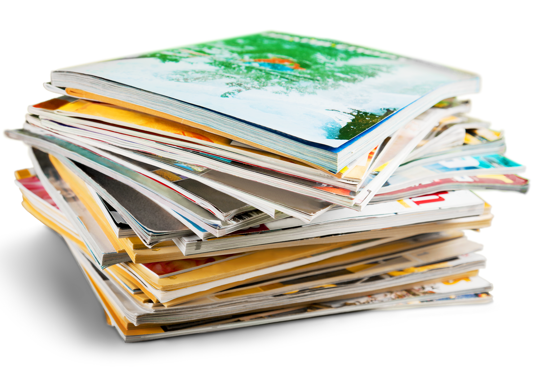 Une pile de catalogue