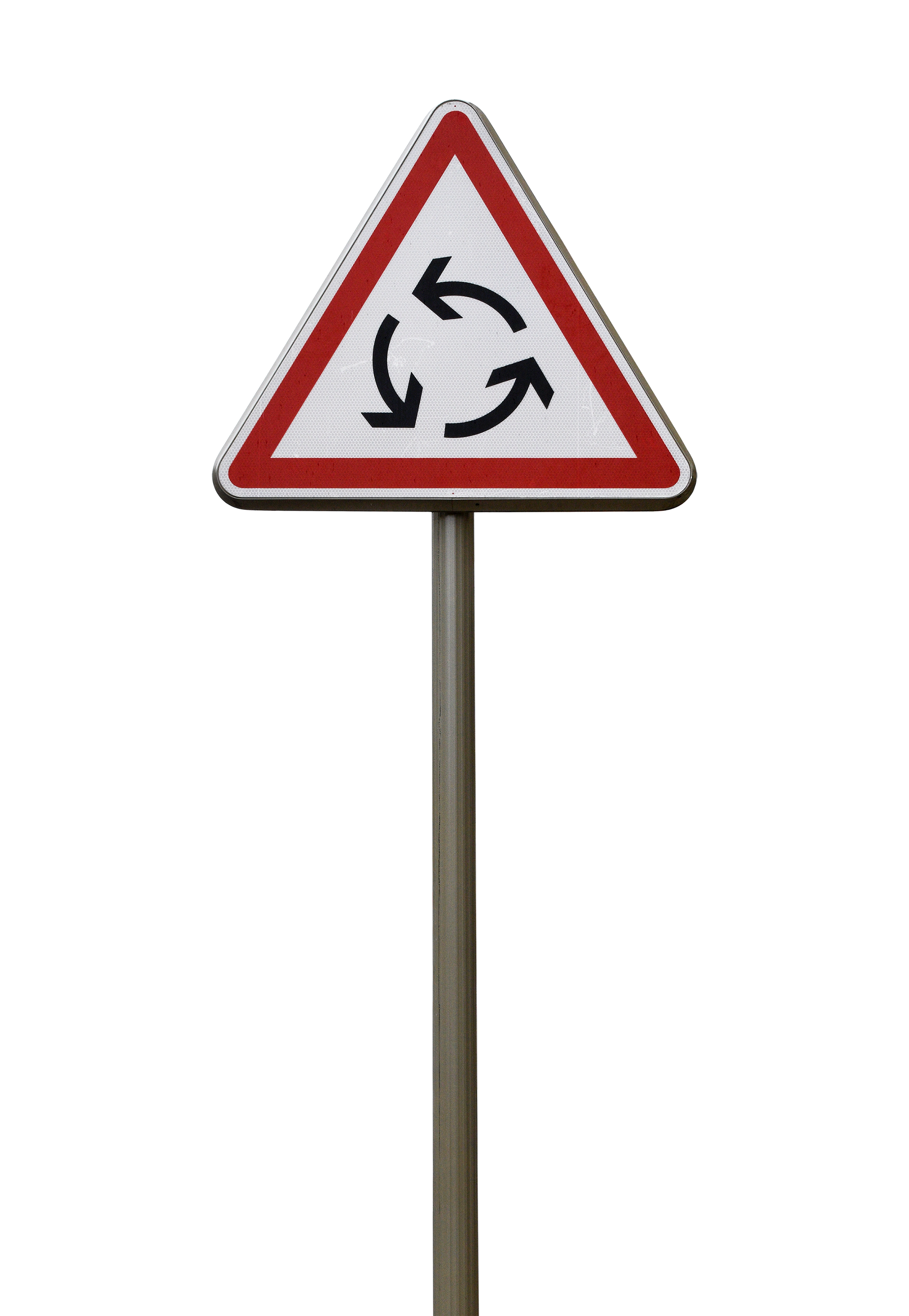 Un panneau indiquant un rond-point
