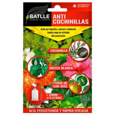 Un paquete de batlle anti cochinillas contiene una botella con atomizador.